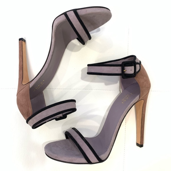 Gucci Shoes - GUCCI Two-Tone Suede Heels Sz 40.5